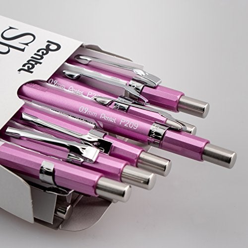 Pentel Sharp Mechanical Pencil 09mm Metallic Pink Barrel Box of 12 P209MP - Image 3
