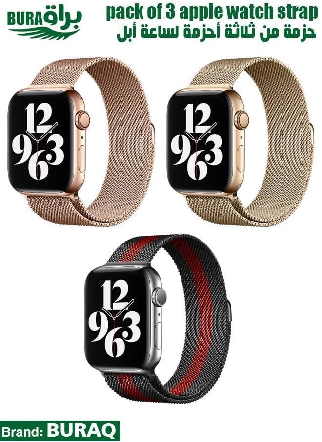 BURAQ - Apple Watch Band Strap For Apple Watch Ultra 2/Ultra 49mm, Series 10 46mm, 9/8/7 45mm, SE2/SE/6/5/4 44mm, 3/2/1 42mm - Image 1