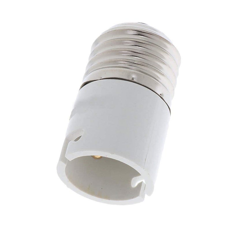 HANUMEX E27 to B22 Screw Base Socket Plastic Lamp Holder Light Bulb Adapter White Pack of 1 - Image 4