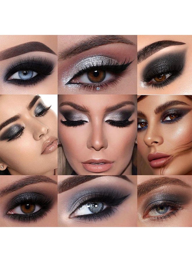 ديكالو باليت ظلال عيون باندا 9 ألوان، باليت ظلال عيون سوداء بأحجار كريمة، ألوان مطفية وبراقة ذات تصبغ عالي، قابلة للدمج، تدوم طويلاً ومقاومة للماء - Image 4