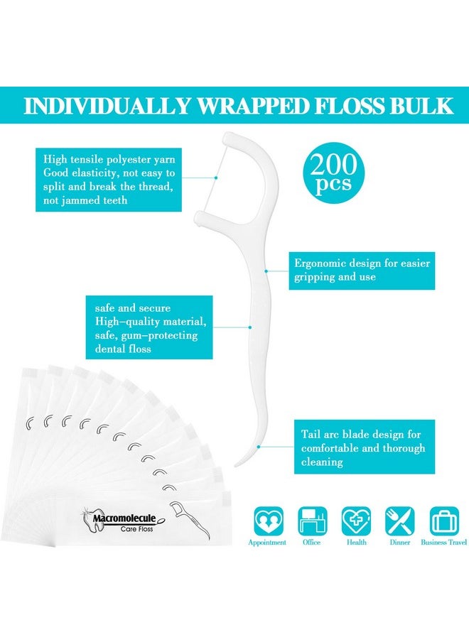 Mifoci Mifoci 300 Pcs Toothbrushes Bulk Individually Wrapped Toothbrushes with Dental Floss Set 100 Soft Bristle Toothbrushes 200 Floss for Travel Office School Hotel Guest Homeless Holiday Gifts  - Image 3