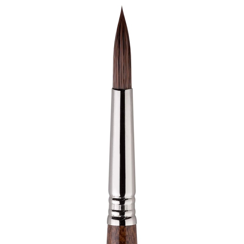 Escoda Versatil 1540 Series Artist Watercolor and Acrylic Paint Brush, Short Handle, Pointed Round, Size 2/0 - Image 2