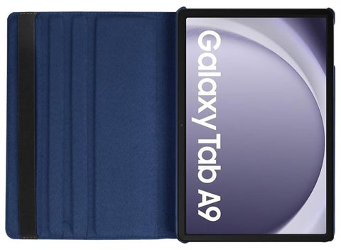 Case for Samsung Galaxy Tab A9 Case 8.7 inch 2023 (SM-X110/X115/X117) 360° Rotating Book Cover Protective Case with Auto Wake/Sleep for Galaxy Tab A9 (Navy)