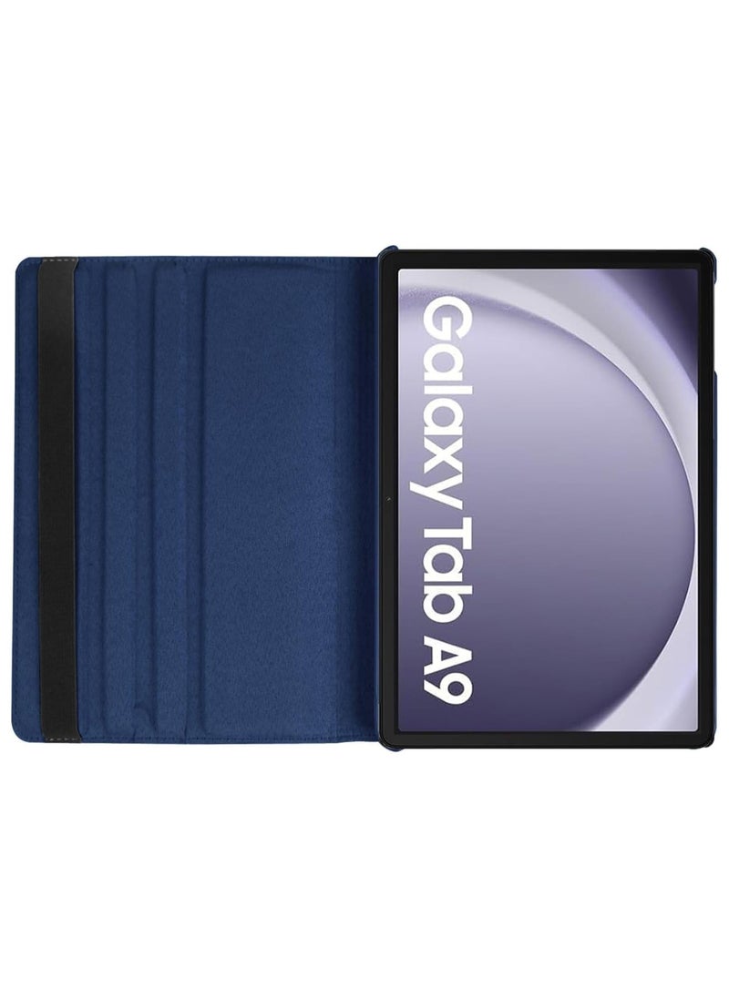 VKL - Case for Samsung Galaxy Tab A9 Case 8.7 inch 2023 (SM-X110/X115/X117) 360° Rotating Book Cover Protective Case with Auto Wake/Sleep for Galaxy Tab A9 (Navy) - Image 1