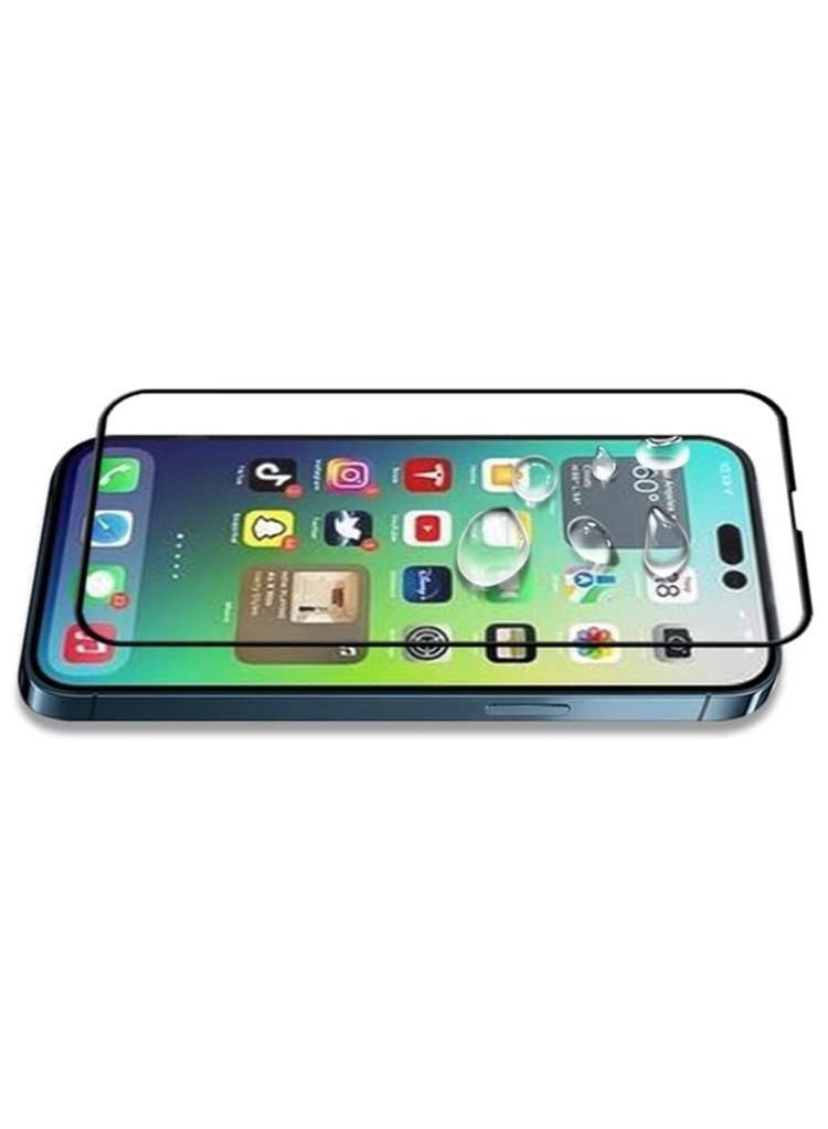 Iphone 14 Pro Max Screen Protector, [Easy Install] 3D Curved Anti-Bubble Ultra HD Tempered Glass Case Friendly Screen Protector for Apple iPhone 14 Pro Max,6.7 inch Black - Image 2