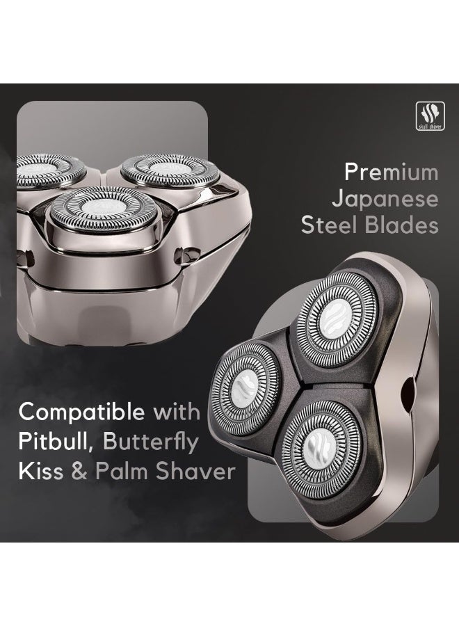 Skull Shaver Skull Shaver Forte PRO 3 Head Replacement Blade Compatible with Pitbull, Palm and Butterfly Kiss Shavers - Image 3