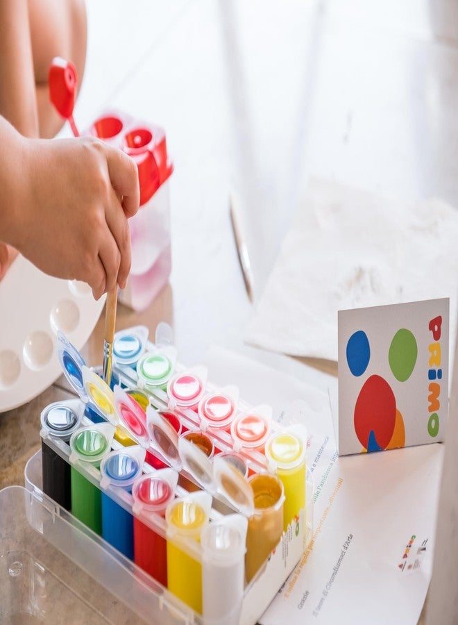 PRIMO Premium Tempera Paint Pot Carry Set, 18-Color Set, Bright Colors, Water-Based, For Young Artists - Image 3