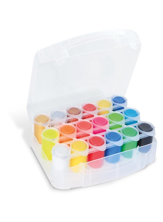 PRIMO Premium Tempera Paint Pot Carry Set, 18-Color Set, Bright Colors, Water-Based, For Young Artists - Image 1