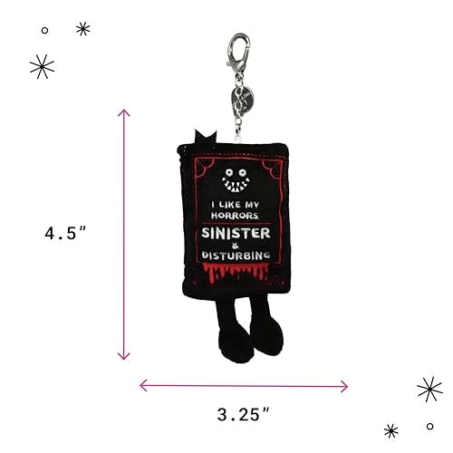 Punchkins Plush Book Keychain – Funny Mini Book Bag Charm for Keys, Backpack or Purse – Cute Novelty Gift- Horror - Image 2