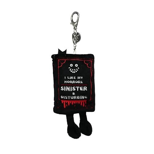 Punchkins Plush Book Keychain – Funny Mini Book Bag Charm for Keys, Backpack or Purse – Cute Novelty Gift- Horror - Image 1