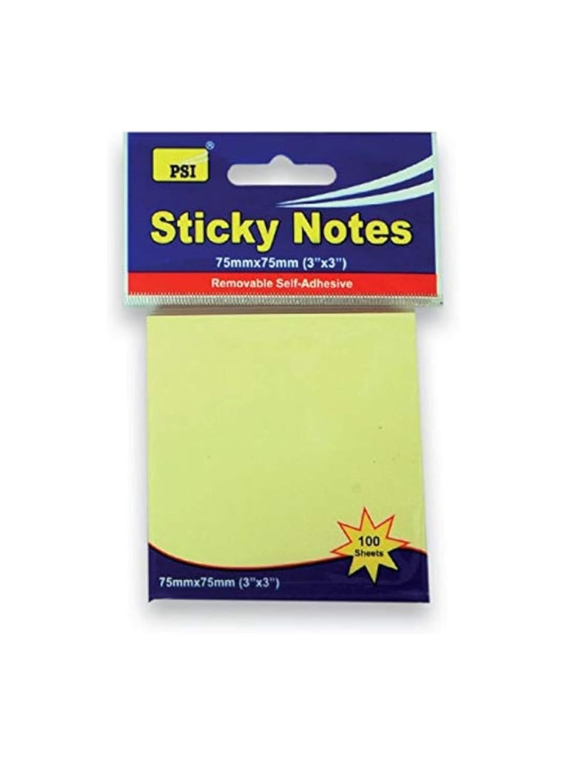 Psi Sticky Note Yellow, 3″ X 3″- 100 Sheets  - Image 1