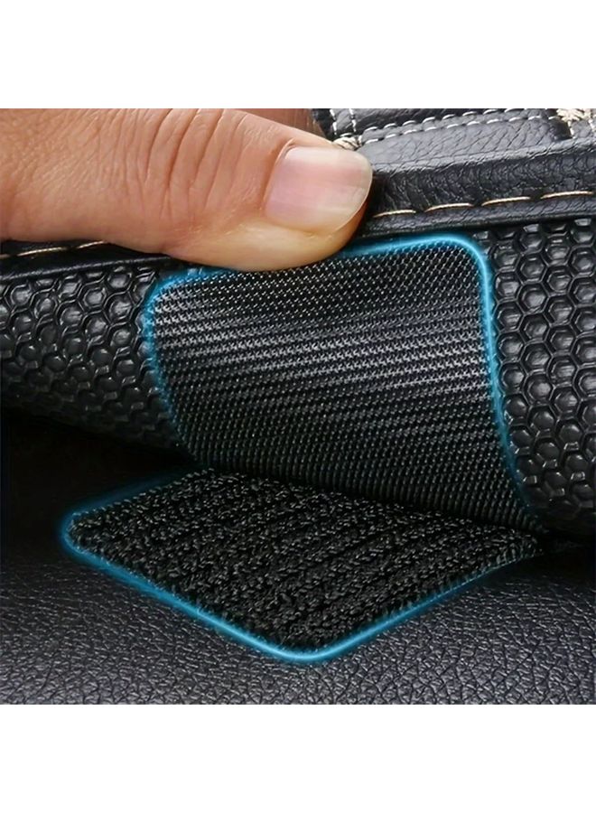 50 Pairs Double Sided High Adhesive Carpet Fixings Non Slip Hook Loop Fastener Black Blue Trim - Image 1