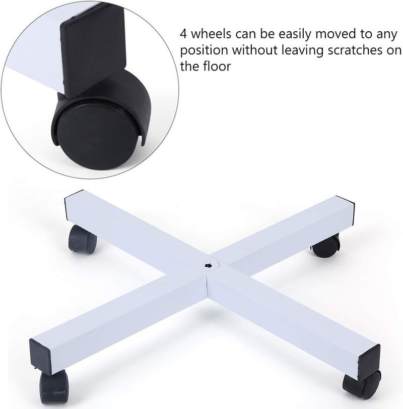 klarako Magnifying Floor Lamp, 5X Glass Lens LED Magnifier Facial Light Rolling Floor Standing Salon Beauty Skincare Tattoo Manicure Equipement with Adjustable Gooseneck - White - Image 3