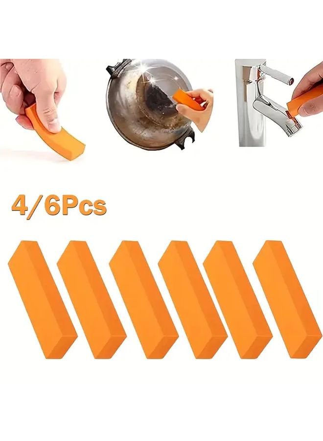 Eva Cleaning Eraser 6 Pcs Pack Multi Purpose Kitchen Bathroom Tool For Removing Water Scale Rust Stains Nonscratch Scrub Pad Durable Compact Cleaner Scale Remover Home Stain Cleaning - Image 1
