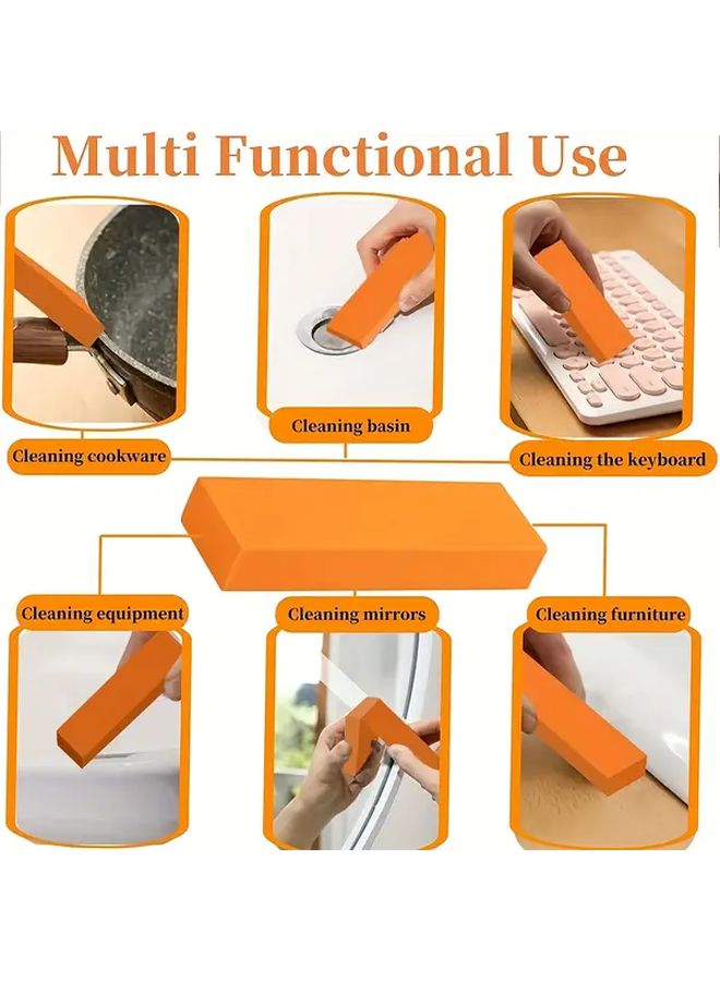 Eva Cleaning Eraser 6 Pcs Pack Multi Purpose Kitchen Bathroom Tool For Removing Water Scale Rust Stains Nonscratch Scrub Pad Durable Compact Cleaner Scale Remover Home Stain Cleaning - Image 2