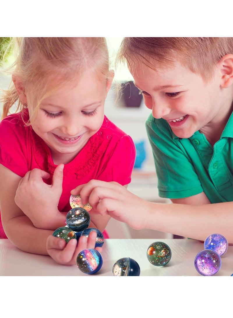 25PCS Space Bouncy Balls,Space Bouncy Balls Bulk 30mm Space Theme Bouncy Balls for Kids Party Favors,Gift Bag Filling - Image 2