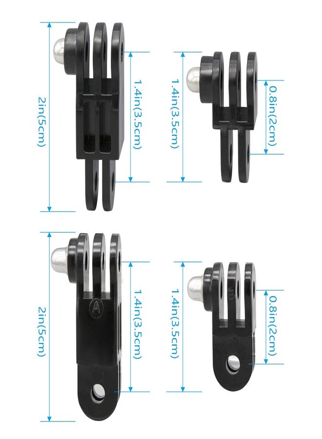 Haoyou 3-Way Adjustable Extension Pivot Arm Straight Joints Adapter Mount Kit for GoPro Hero 11, 10, 9, 8, 7, 6, 5, 4, 3+, 3, Same Direction and Vertical Direction, Long Thumb Screws (8pcs) - Image 3