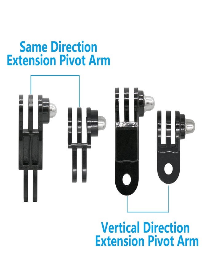 Haoyou 3-Way Adjustable Extension Pivot Arm Straight Joints Adapter Mount Kit for GoPro Hero 11, 10, 9, 8, 7, 6, 5, 4, 3+, 3, Same Direction and Vertical Direction, Long Thumb Screws (8pcs) - Image 2