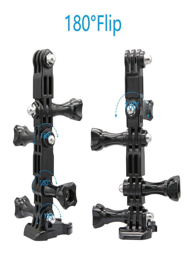 Haoyou 3-Way Adjustable Extension Pivot Arm Straight Joints Adapter Mount Kit for GoPro Hero 11, 10, 9, 8, 7, 6, 5, 4, 3+, 3, Same Direction and Vertical Direction, Long Thumb Screws (8pcs) - Image 4
