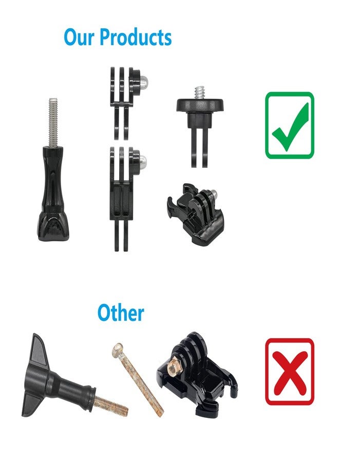 Haoyou 3-Way Adjustable Extension Pivot Arm Straight Joints Adapter Mount Kit for GoPro Hero 11, 10, 9, 8, 7, 6, 5, 4, 3+, 3, Same Direction and Vertical Direction, Long Thumb Screws (8pcs) - Image 5