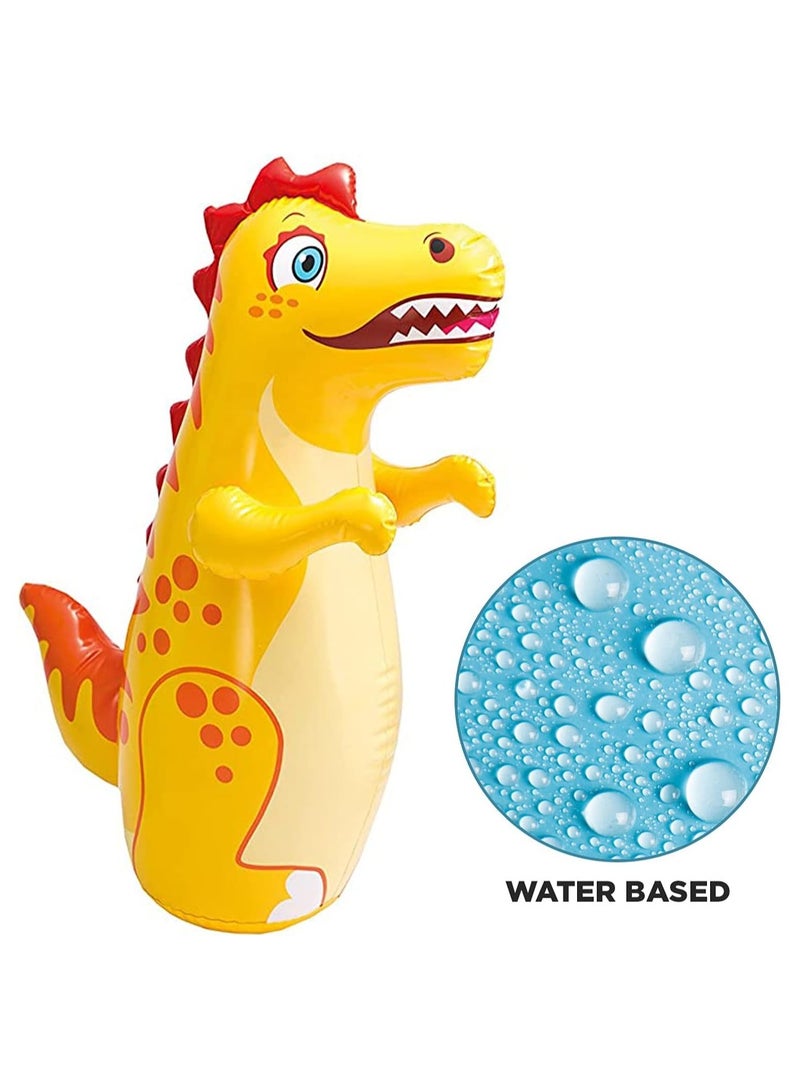 انتكس كيس ملاكمة بلاستيكي PVC قابل للنفخ ثلاثي الأبعاد على شكل ديناصور مع قاعدة مملوءة بالماء للأطفال الصغار (94 سم + 61 سم) - Image 2