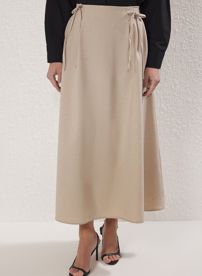 trendyol Stone Bow Detailed Woven Skirt - Image 2