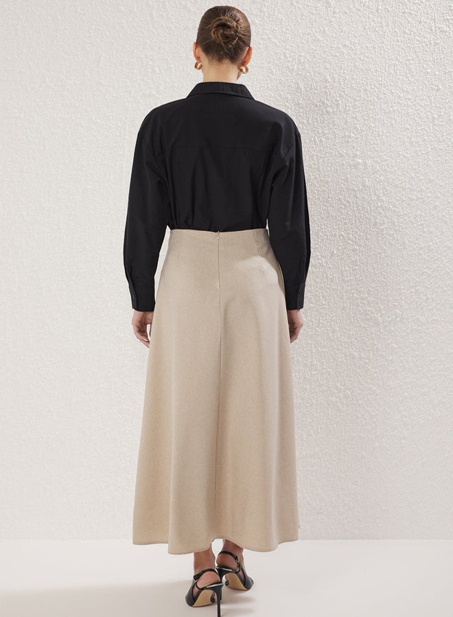 trendyol Stone Bow Detailed Woven Skirt - Image 4