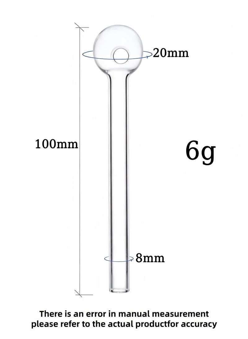 10Pcs  Breakproof Glass Straws - Durable Reusable Glass Straws 10 Pack with 2 Cleaning Brush for Drinks, Herbs, Smoothies, Aromatherapy（Transparent Color） - Image 3