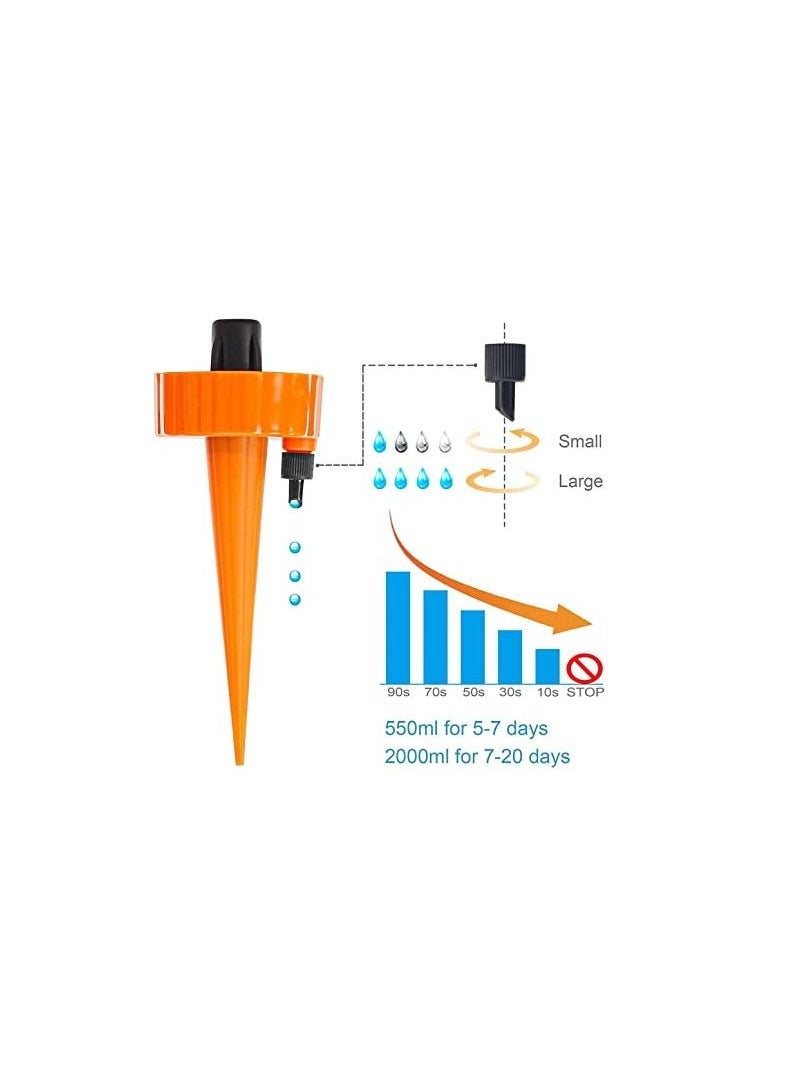 AQSON - 6PCS Automatic Waterer for Plants, Plant Self Watering Devices, Automatic Drip Irrigation Plant Waterer with Slow Release Control Valve Switch for Outdoor and Vacation Plant Watering (6Pcs-1) - Image 1