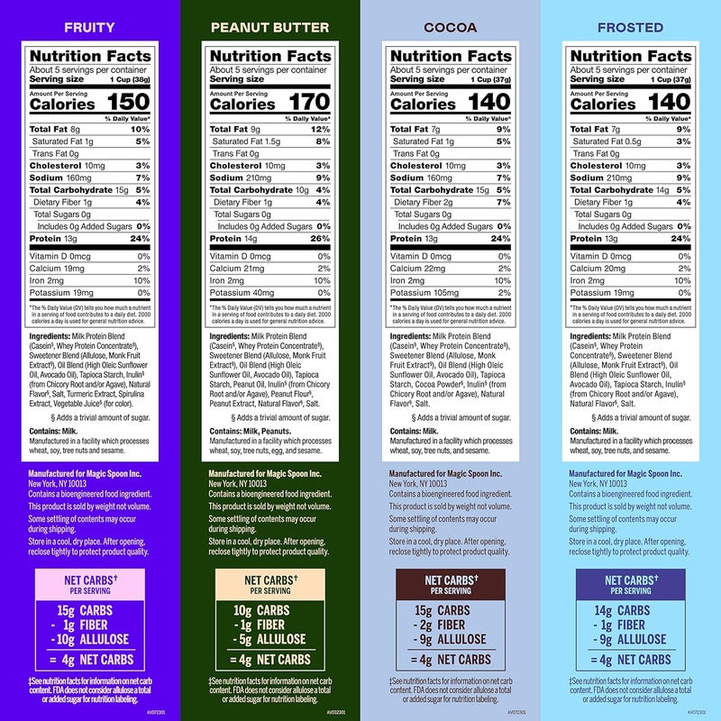 Magic Spoon Cereal Variety Pack - High Protein, Keto & Low Carb, Gluten & Grain Free, 4 Boxes of 7oz Each - Image 2