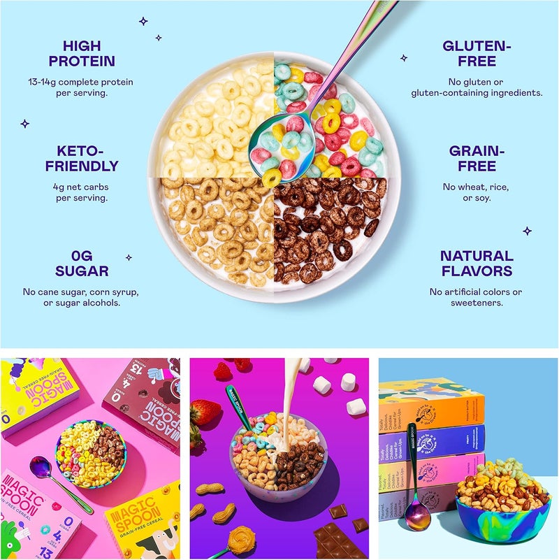 Magic Spoon Cereal Variety Pack - High Protein, Keto & Low Carb, Gluten & Grain Free, 4 Boxes of 7oz Each - Image 5