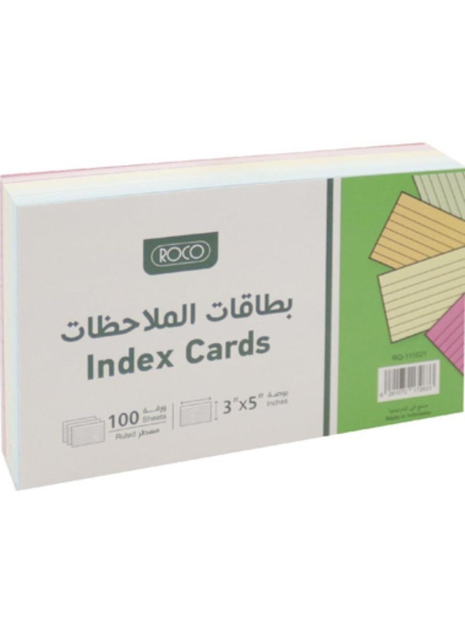 روكو بطاقات فهرسة 3 × 5 بوصة، ألوان متنوعة - Image 1