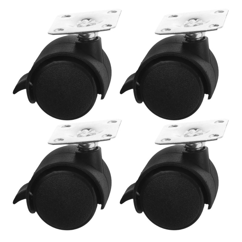 Plastic Caster Wheels with Swivel Plate and Brake for Enhanced Furniture Mobility - Image 3