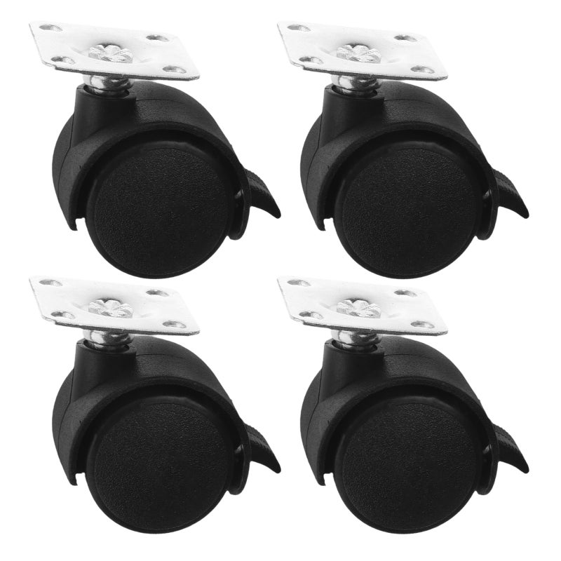 Plastic Caster Wheels with Swivel Plate and Brake for Enhanced Furniture Mobility - Image 4