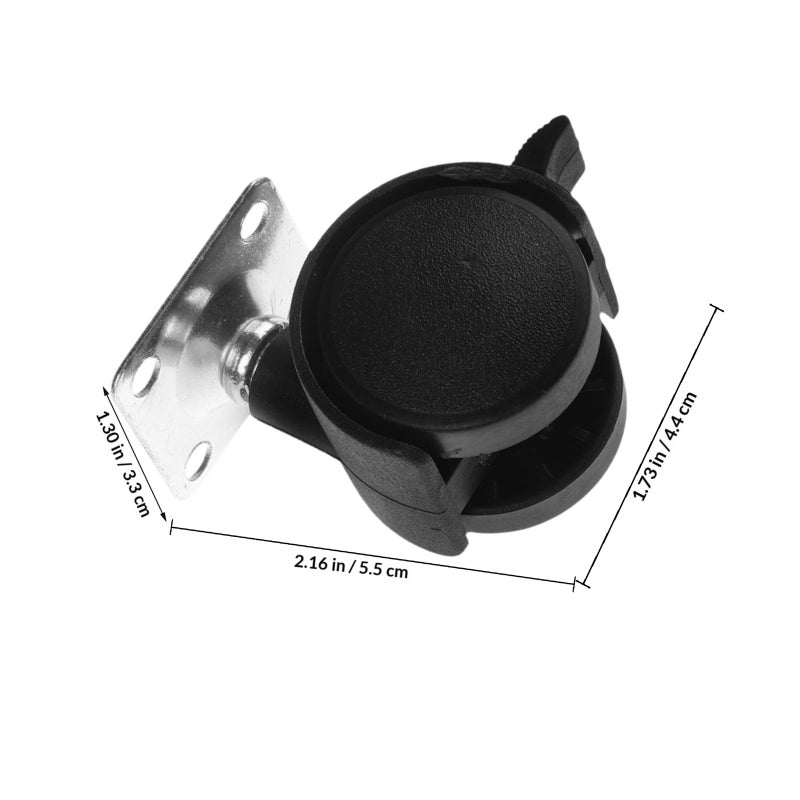 Plastic Caster Wheels with Swivel Plate and Brake for Enhanced Furniture Mobility - Image 2