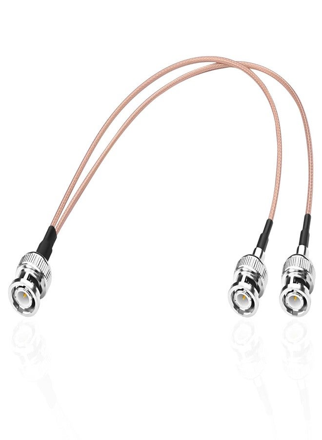 ABONIX كابل ABONIX RG316 BNC ذكر إلى كابل مقسم على شكل حرف Y بطول 1 قدم (12 بوصة) ومقاومة 50 أوم - كابل تمديد محوري لكاميرات المراقبة التلفزيونية المغلقة ومعدات الفيديو - Image 1
