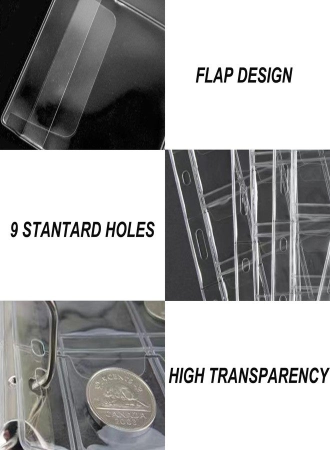 MUQING 400 Pockets Coin Collecting Supplies, 20 Sheets Coin Pages Sleeves Collectors for 3 and 4 Ring Binder, Coin Plastic Sheets for Album(20 Pocket) - Image 4