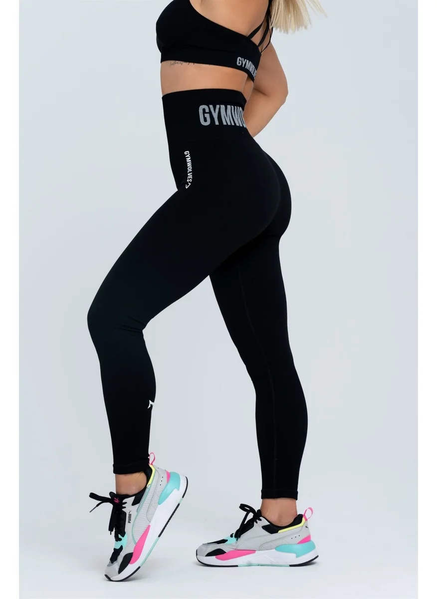 Gymwolves Seamless Sports Tights | Seamles Leggings | Thin Twill |