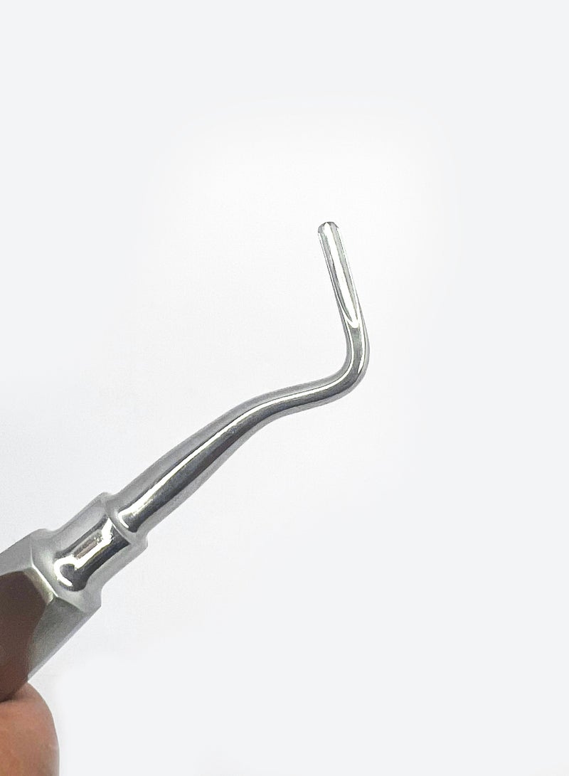 Crown 2Pcs Dental Root Tip Picks Right Left Triangle Curved Elevator Instruments Tools - Image 3