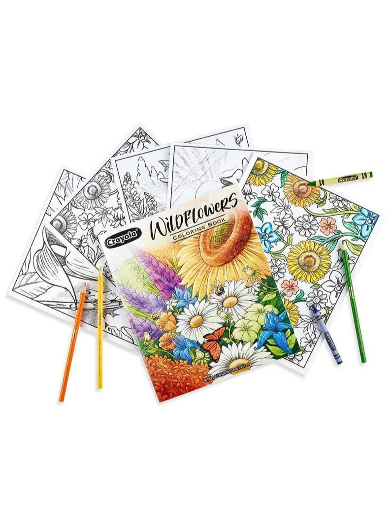 كرايولا 40-Page Coloring Book, Wildflowers
