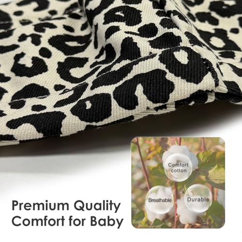 Shiaon Baby Sling Carrier Newborn to Toddler, Adjustable Toddler Carrier Sling Baby Carrier Toddlers Sling Carriers Hip Carriers for 8-40lbs, Beige Leopard Print - Image 2