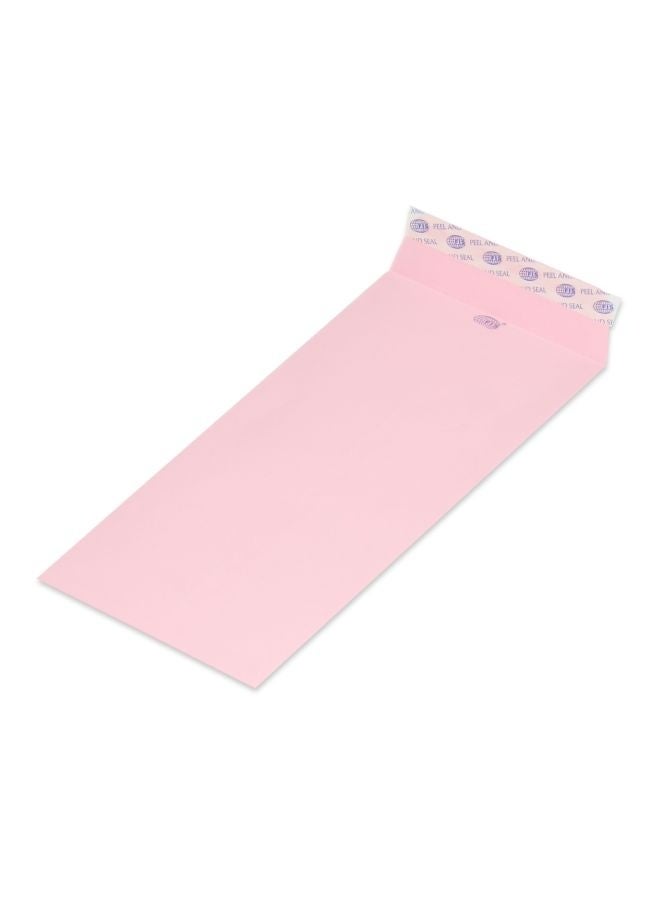 FIS Pastel Color Envelopes, 80 GSM, Peel & Seal, 9 x 4 Inch, Pink, Pack of 50 - Image 2