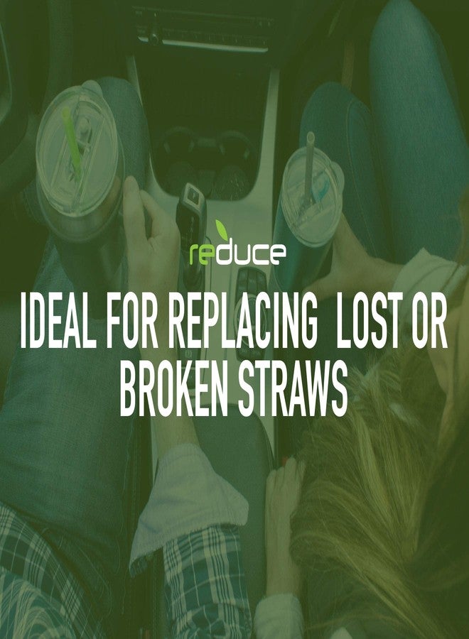 Reduce Reusable Hard Plastic Straws, 4 Pack - Fits 20-50 oz Tumbler Mugs - BPA-Free, Dishwasher Safe, Impact Resistant - Ideal Drinking Straws for Home and Travel - Image 4