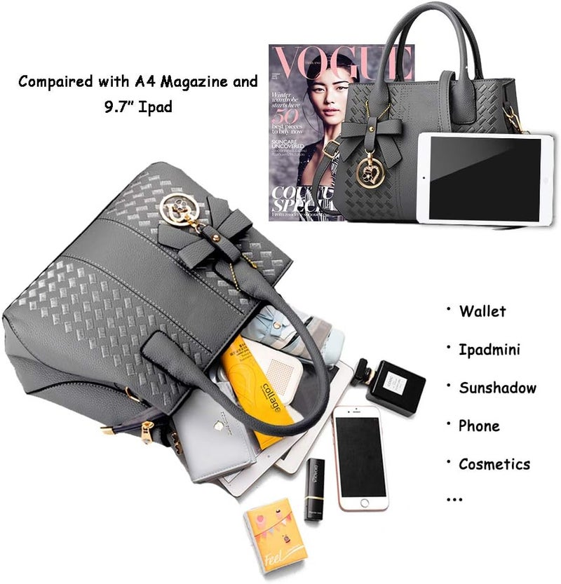Jeniulet Purses and Handbags for Women Fashion Ladies PU Leather Top Handle Satchel Shoulder Tote Bags - Image 4