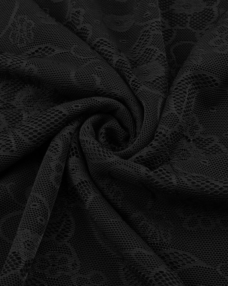 VALOLIA Women's Tops Dressy Casual, Beautiful Blouses for Women Flattering Tops to Hide Tummy Lace Tunic Tops for Women Plus Size Funeral Clothes Special Occasion Lace Black Large - Image 4