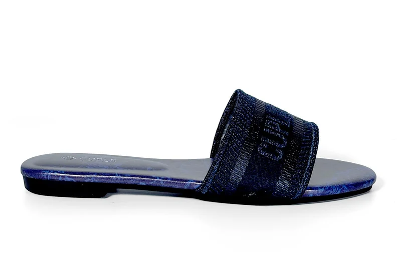 كابلي صندل نسائي سهل الارتداء مطبوع بنقش كوبليه