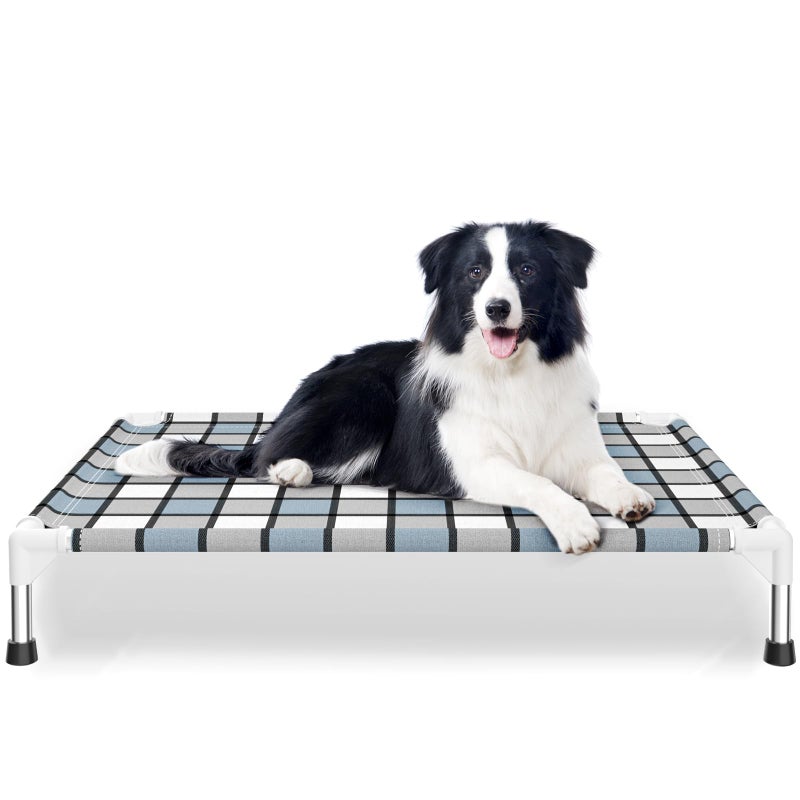 Caghash Elevated Outdoor Raised Dog Bed Outdoor Dogs Bed Lifted Pet Bed Dog Cot for Medium Pet Taste Life, Start with A Pet Bed 34'' x 26'' x 6.5'' - Image 1
