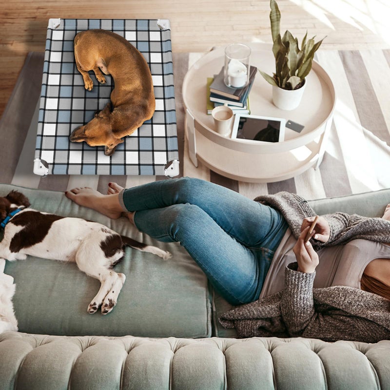 Caghash Elevated Outdoor Raised Dog Bed Outdoor Dogs Bed Lifted Pet Bed Dog Cot for Medium Pet Taste Life, Start with A Pet Bed 34'' x 26'' x 6.5'' - Image 5