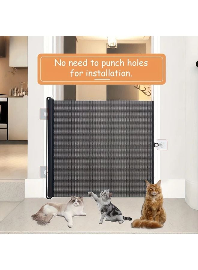 بوابة حيوانات أليفة قابلة للتعديل بدون حفر للكلاب والقطط H40 حاجز داخلي خارجي - Image 5