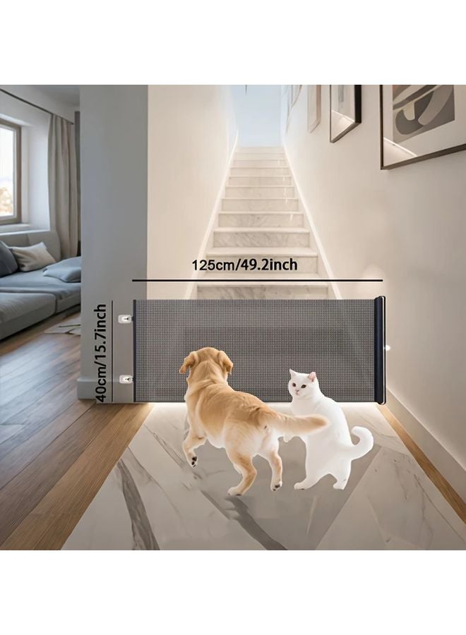 بوابة حيوانات أليفة قابلة للتعديل بدون حفر للكلاب والقطط H40 حاجز داخلي خارجي - Image 1